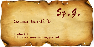 Szima Geréb névjegykártya